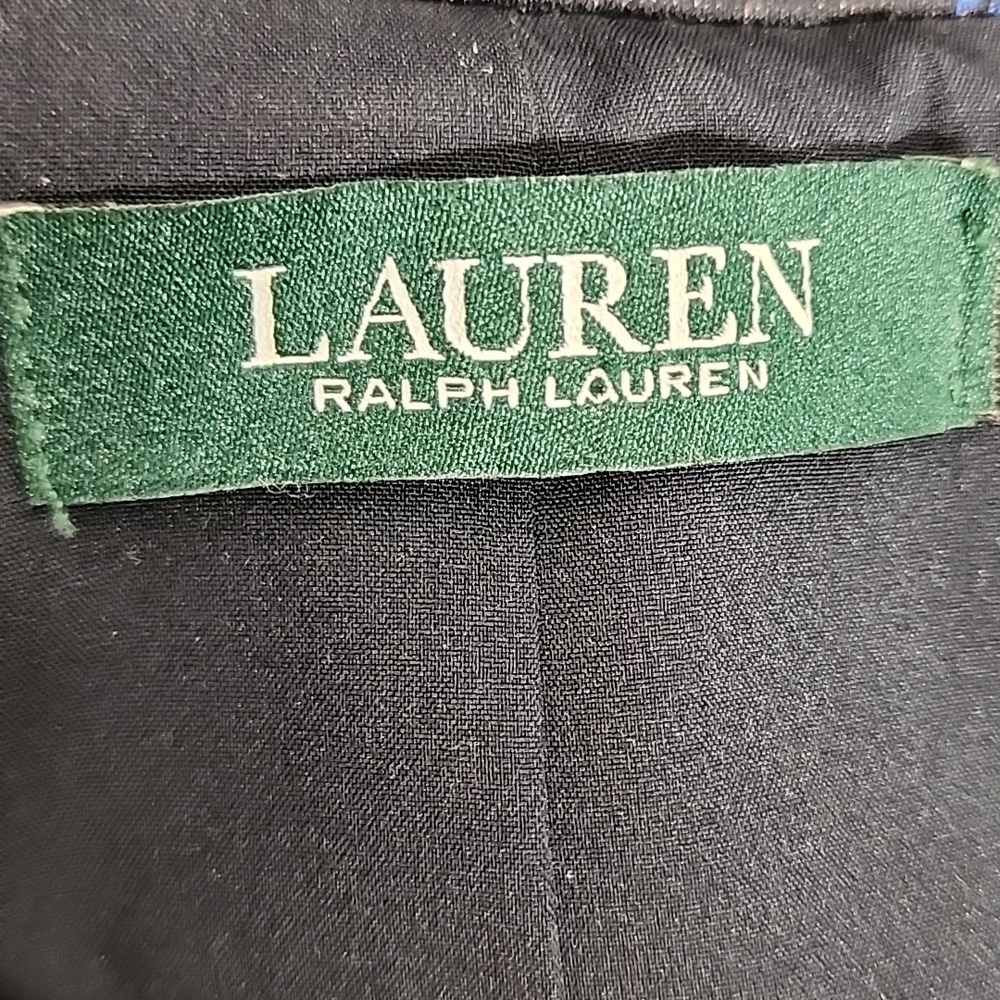 Ralph Lauren VINTAGE Navy White Red Plaid Jacket Gold Logo Buttons Retro Funky - Picture 7 of 7